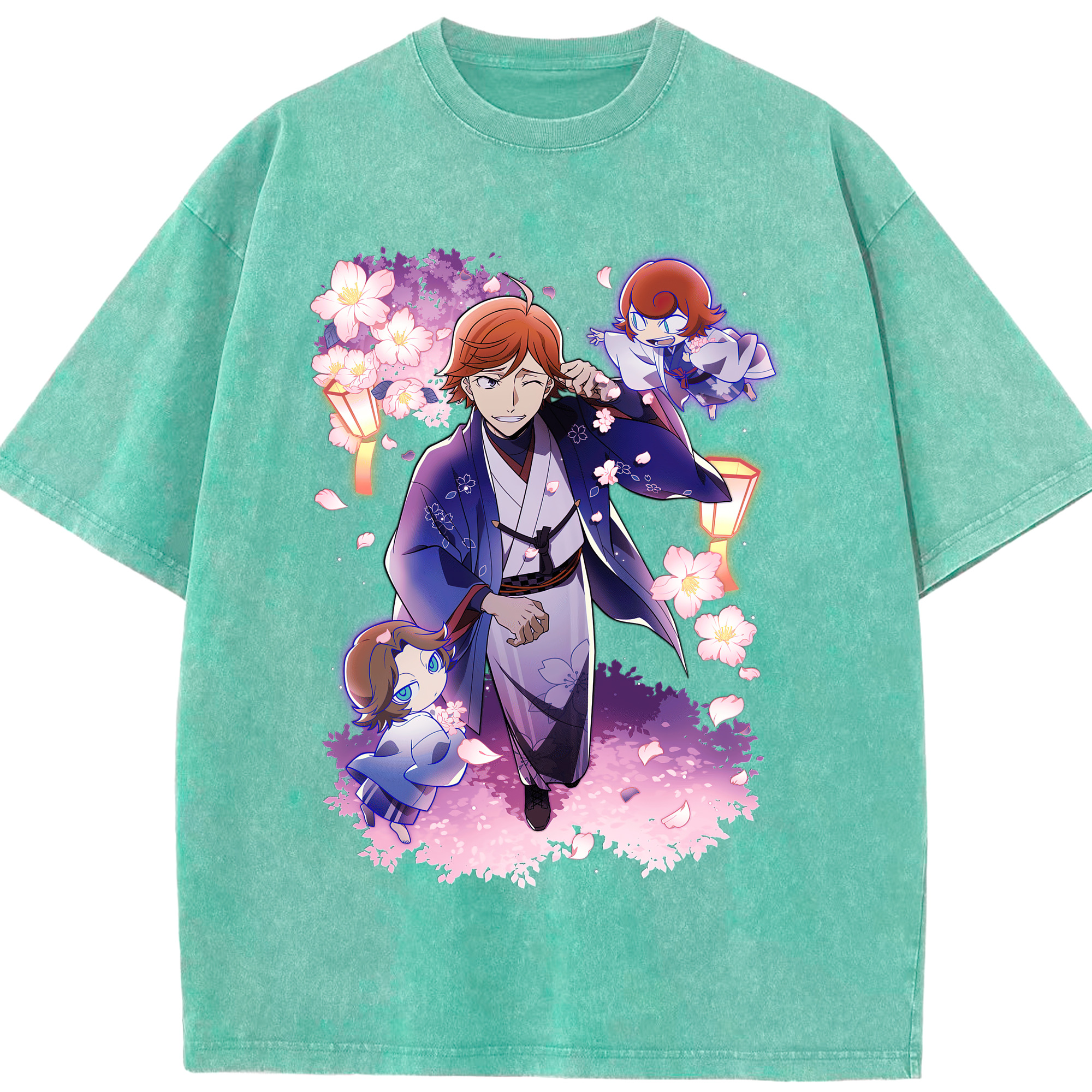 （画像用） 文豪ストレイドッグス Bungo Stray Dogs 綿100% ヴィンテージ風 半袖Tシャツ（フロントプリント）